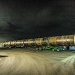 Omega Morgan prepares to move a 240,000 lb and 146-foot autoclave to its new home.