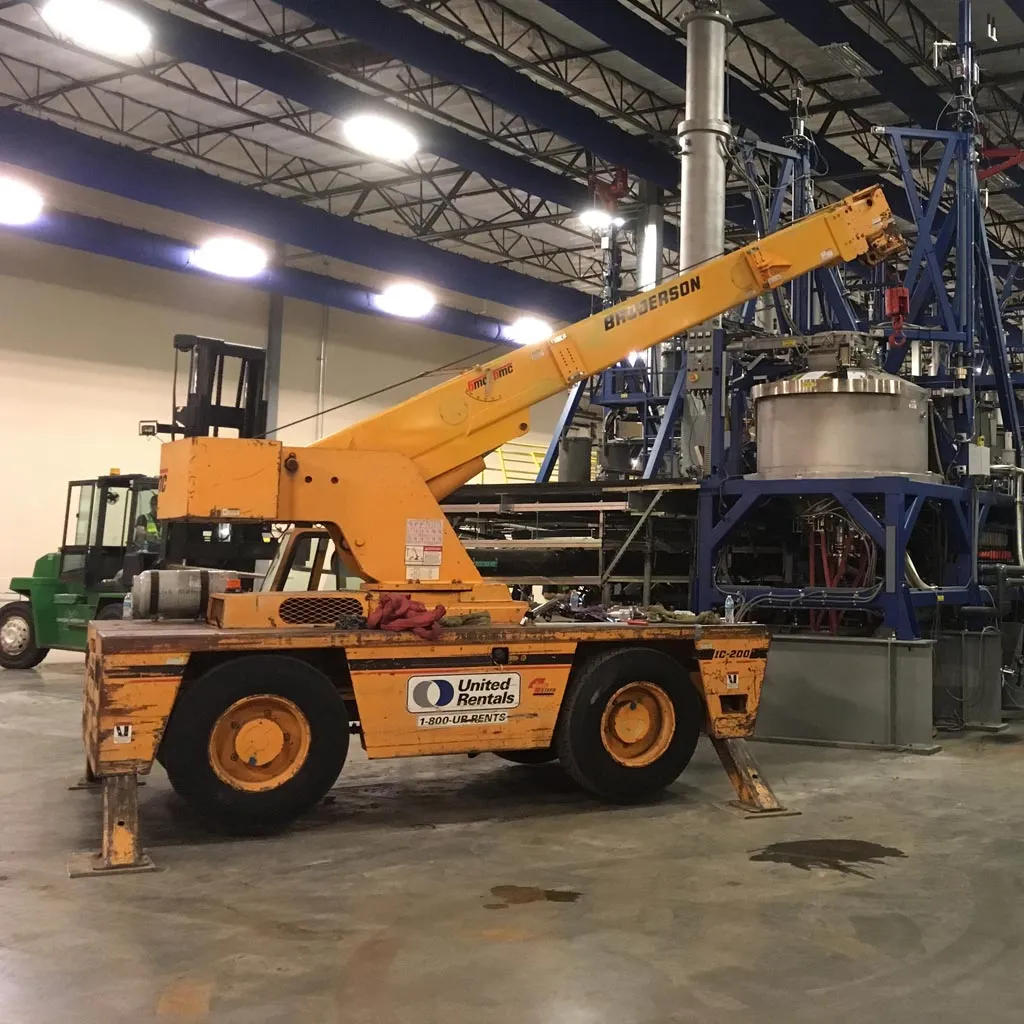 IC-200 Broderson Carry Deck onsite at GCL Grower's previous warehouse space