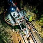 An overhead view of an Omega Morgan’s road elevation project.