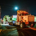 The Omega Morgan crew arrives safely with the transformer to its new location.