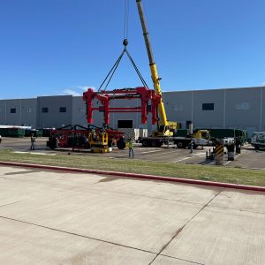 Omega Morgan’s machinery moving crew supports a manufacturing company in Dallas.